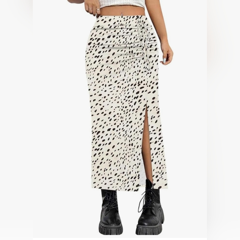 Leopard Print Midi Skirt